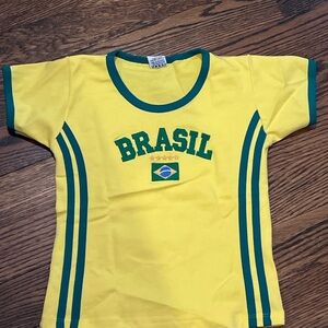 Brasil Yellow & Green Kids T‑Shirt Salada de Cores- Size M